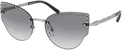 Michael Kors Woman Sunglasses Silver Frame, Grey Gradient Lenses, 57MM Michael Kors