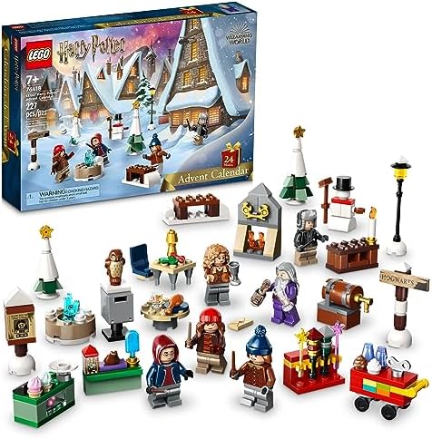 Lego Harry Potter 2023 Advent Calendar 76418 Christmas Countdown Playset with Daily Suprises, Discover New Experiences with This Featuring 18 Hogsmeade Village Mini Builds & 6 Minifigures Lego