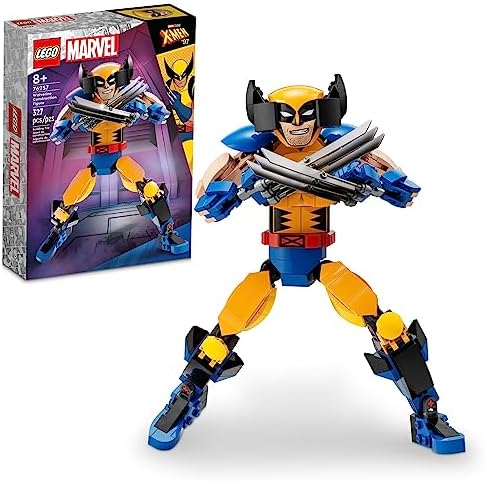 LEGO Marvel Wolverine Construction Figure 76257 Buildable Marvel Action Figure, Fully Jointed Marvel Collectible with 6 Claw Elements for Play and Display, X-Men Super Hero Gift for Kids Ages 8-12 Lego