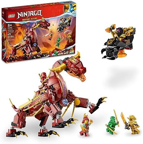 Набор LEGO NINJAGO Превращающийся Лавовый Дракон 71793, 5 минифигурок, 479 деталей Lego