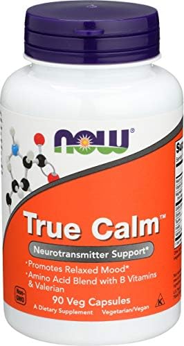 True Calm 90 капсул: аминокислотный релаксанте с GABA для релаксации NOW Foods