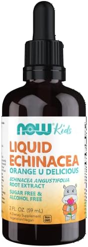 NOW Foods Supplements, Kids Liquid Echinacea with Dropper, Immune System Support, Formulated for Kids, 2 Fl Ounce, packaging may vary NOW Foods