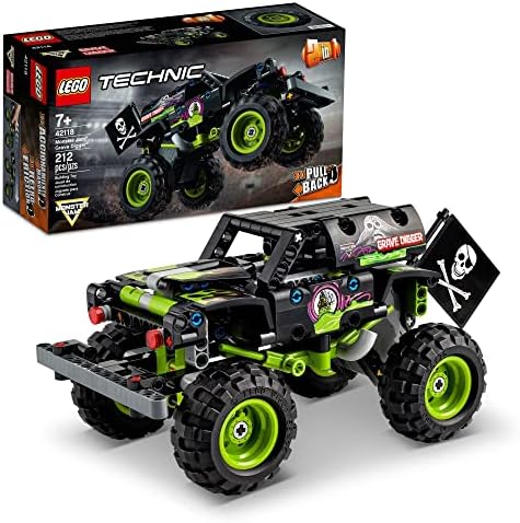 Конструктор LEGO Technic Monster Jam Grave Digger 42118 - Игрушечный грузовик и внедорожник, 212 деталей, для детей от 7 лет Lego