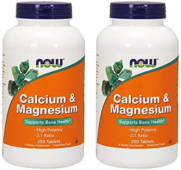 Now Foods Calcium & Magnesium, 250 Tablets (Pack of 2) NOW Foods