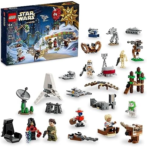 LEGO Star Wars 2023 Advent Calendar 75366 Christmas Holiday Countdown Gift Idea with 9 Star Wars Characters and 15 Mini Building Toys, Discover New Experiences and Daily Collectible Surprises Lego