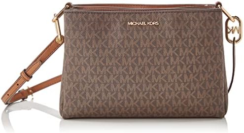 Michael Kors Trisha Leather Medium Triple Compartment Crossbody Michael Kors