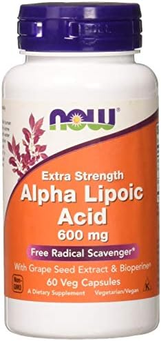 NOW FOODS Alpha Lipoic Acid 600mg Vcaps, 60 CT NOW Foods