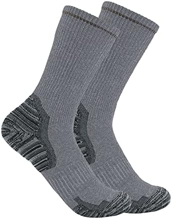 Carhartt Men's Force Midweight Synthetic-Wool Blend Crew Sock 2 Pack Carhartt