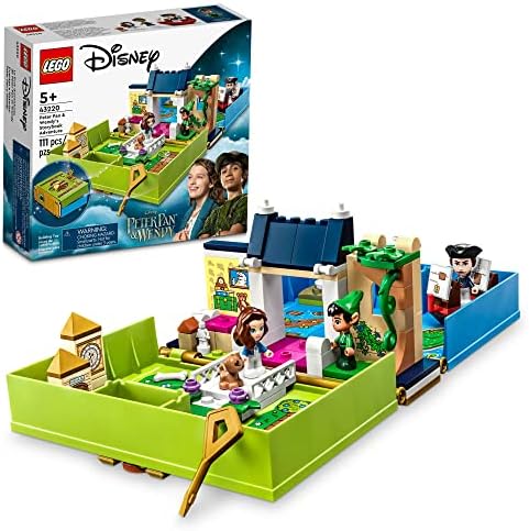 LEGO Disney Приключения Питера Пэна и Венди 43220, портативный набор с микро-куклами и пиратским кораблем Lego