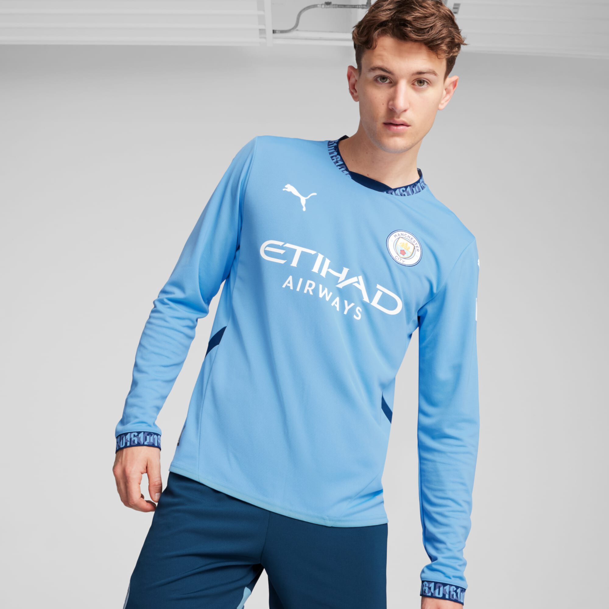 Manchester City 24/25 Home Men's Long Sleeve Soccer Jersey PUMA