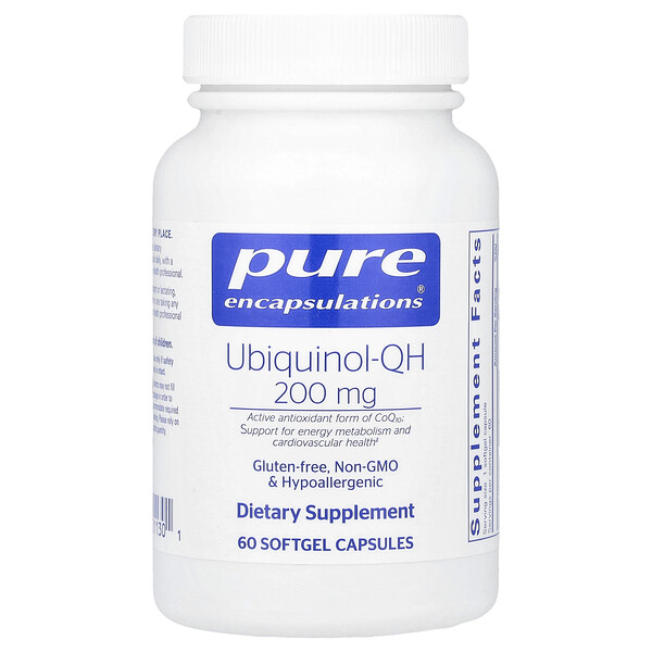 Ubiquinol-QH, 200 mg, 60 Softgels Capsules Pure Encapsulations