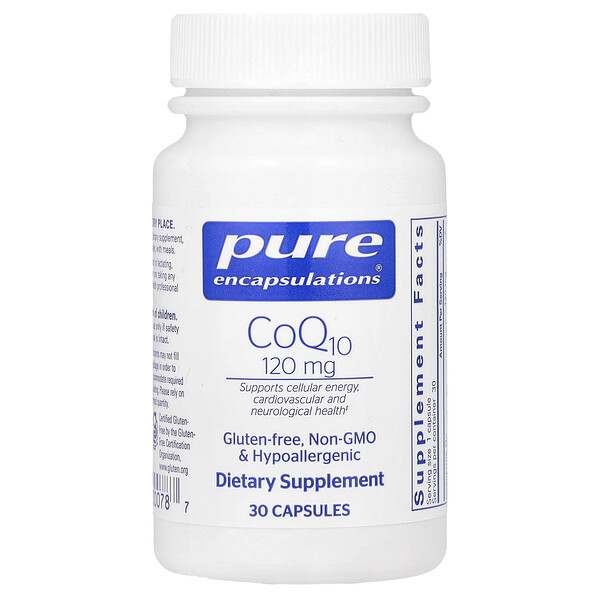 CoQ10, 120 mg, 30 Capsules Pure Encapsulations