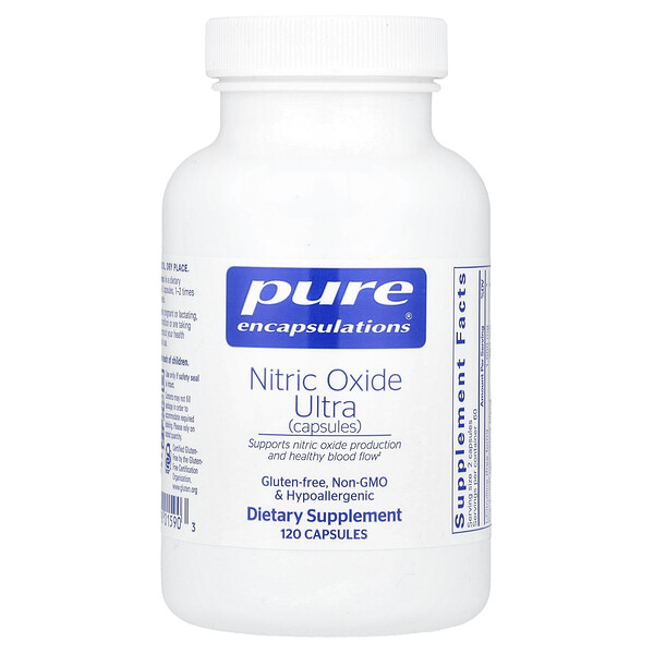 Nitric Oxide Ultra 120 капсул - поддержка производства оксида азота и кровообращения Pure Encapsulations