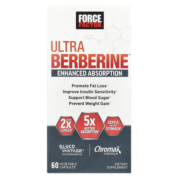 Ultra Berberine™, 60 Vegetable Capsules Force Factor