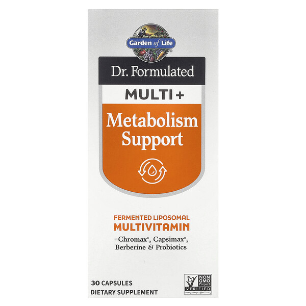 Мультивитаминный комплекс Dr. Formulated Multi+ для поддержки метаболизма, 30 капсул Garden of Life