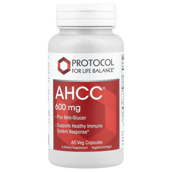 AHCC® Plus Beta-Glucan, 60 Veg Capsules Protocol for Life Balance