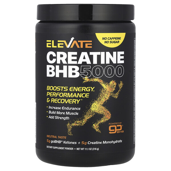 Elevate, Креатин BHB 5000 без кофеина и сахара, 316 г Real Ketones