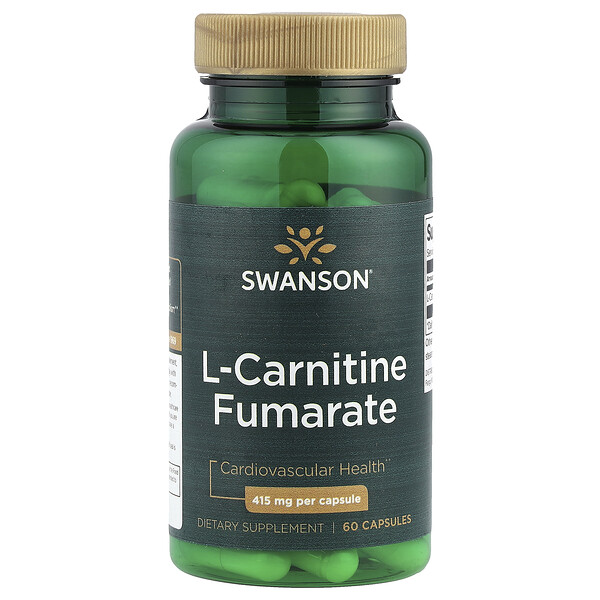 L-Carnitine Fumarate, 415 mg, 60 Capsules Swanson