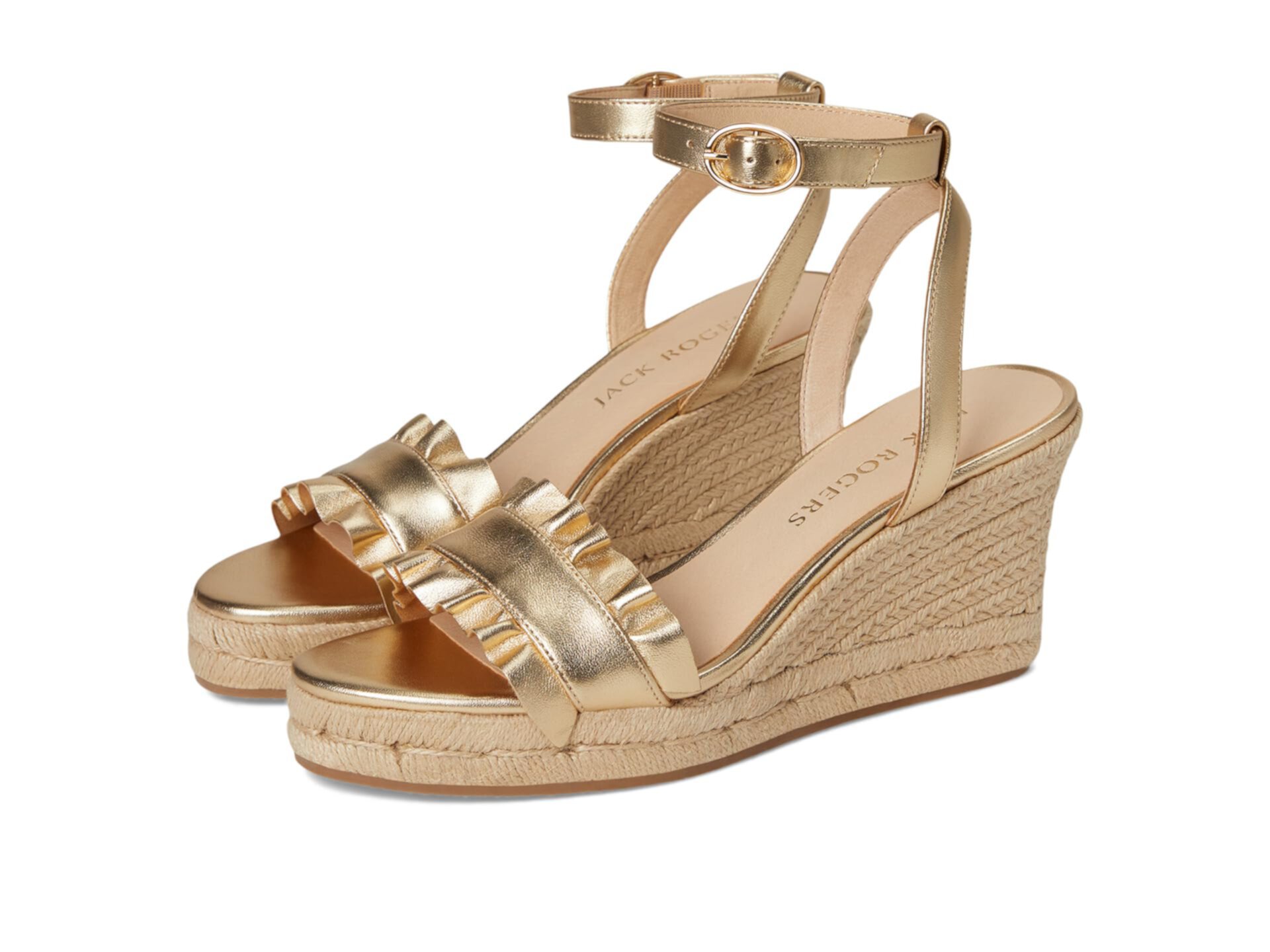 Женские туфли Rozette Ruffle Wedge из замши с каблуком 8,5 см Jack Rogers