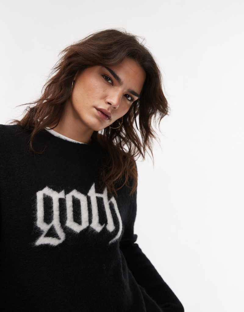 AllSaints Goth sweater in black AllSaints