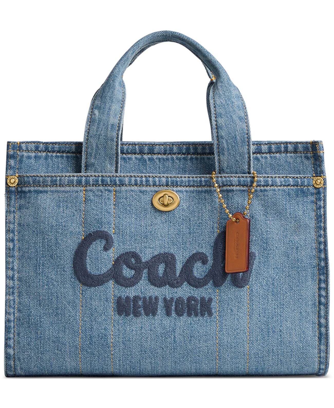 Denim Cargo 26 Tote Coach