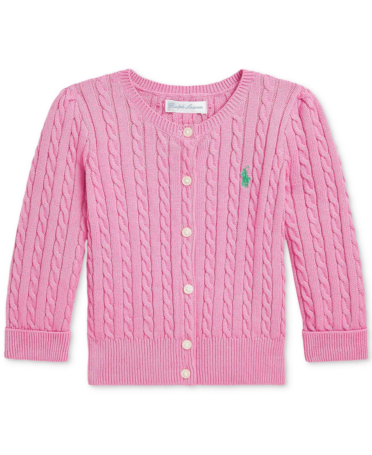 Baby Girls Cotton Cable-Knit Cardigan Polo Ralph Lauren