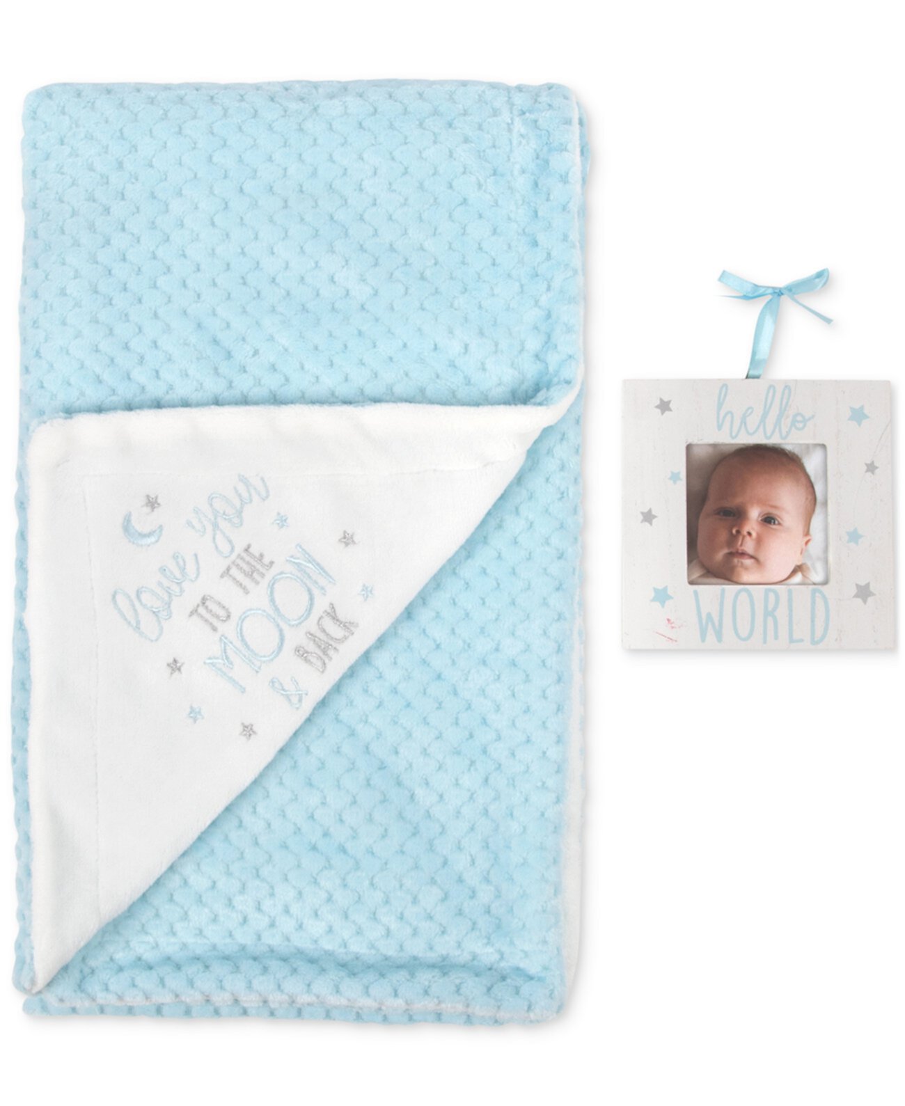 Love You to the Moon Blanket & Frame, 2 Piece Set Baby Essentials