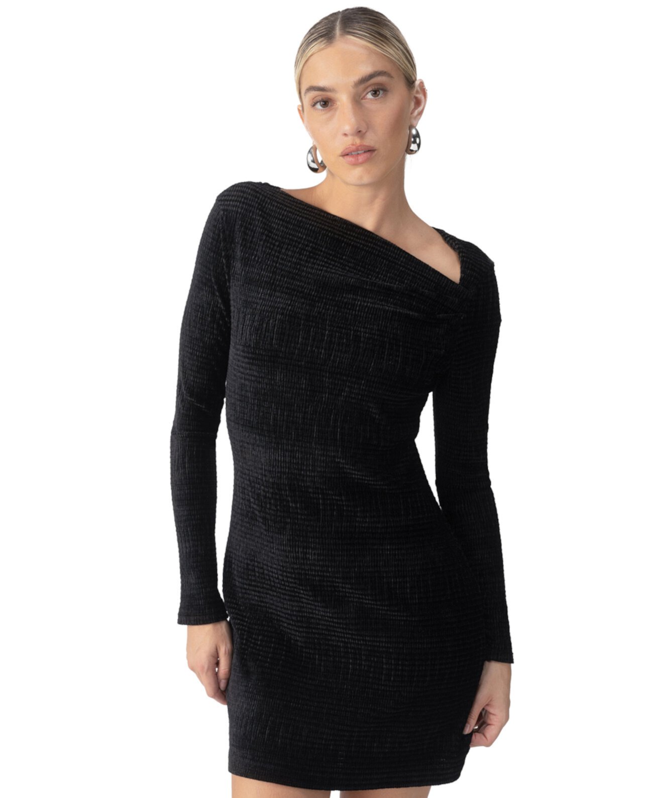 Women's Textured-Velvet Asymmetrical Dress Sanctuary