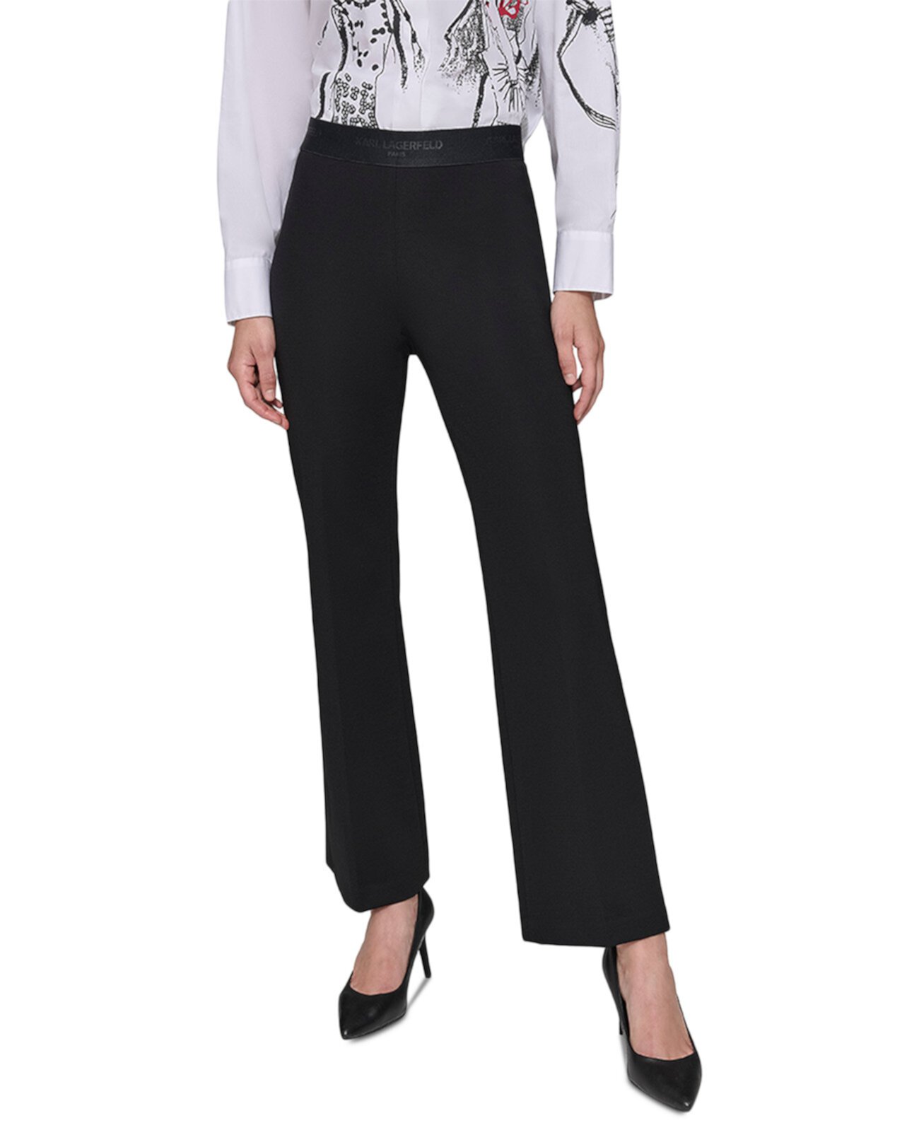 Women's Pull-On Boot-Cut Pants Karl Lagerfeld Paris