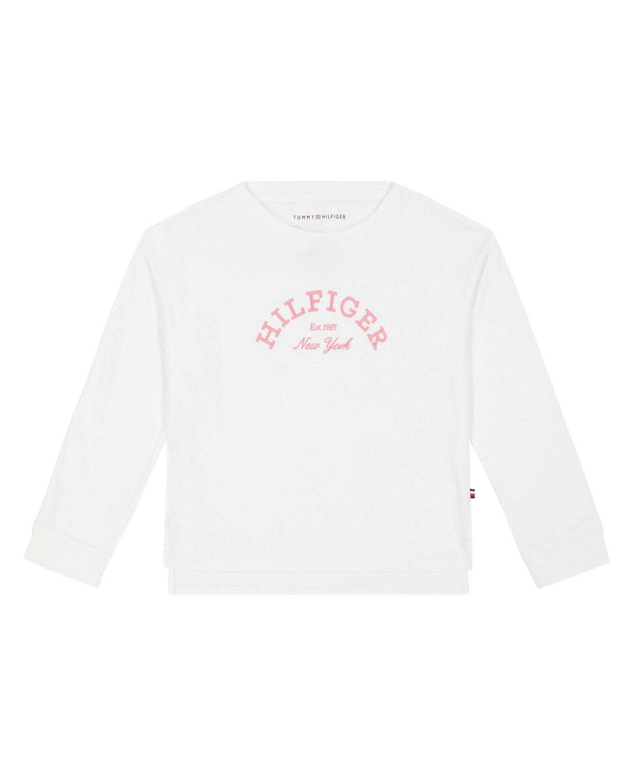 Big Girls Arched Hilfiger Long Sleeve Tee Tommy Hilfiger