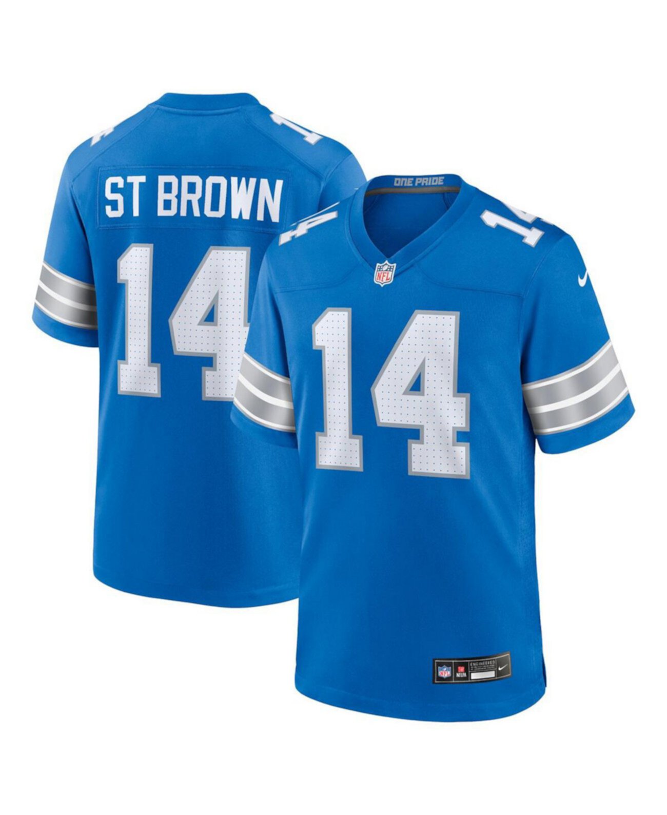 Men's Amon-Ra St. Brown Blue Detroit Lions Game Jersey Nike