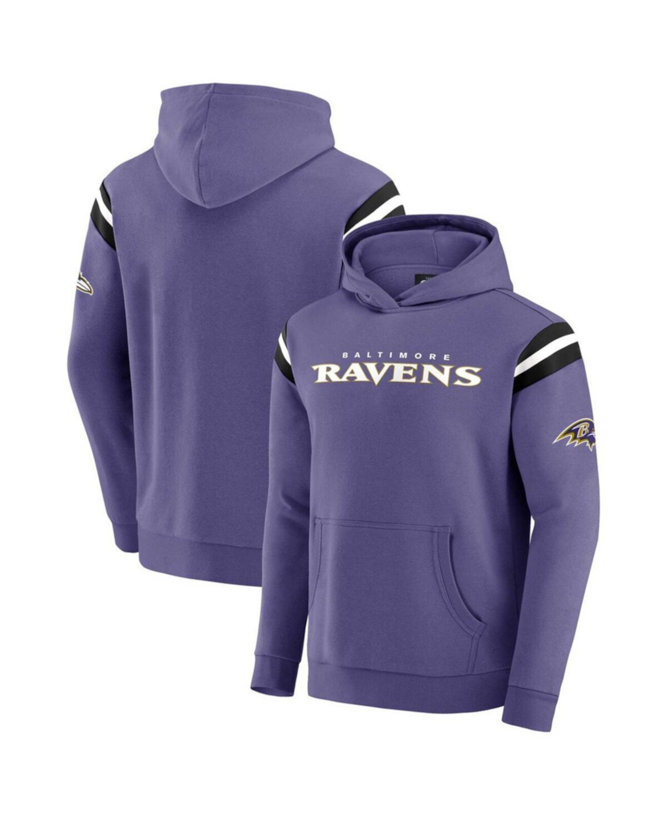 Men's Purple Baltimore Ravens Football Pullover Hoodie Fanatics