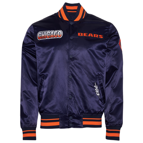 Сатиновая куртка Pro Standard Chicago Bears Turn It Up M Rib с 3D вышивкой Pro Standard