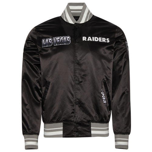 Куртка Pro Standard Las Vegas Raiders Turn It Up M Rib Satin с 3D-вышивкой и логотипом Pro Standard