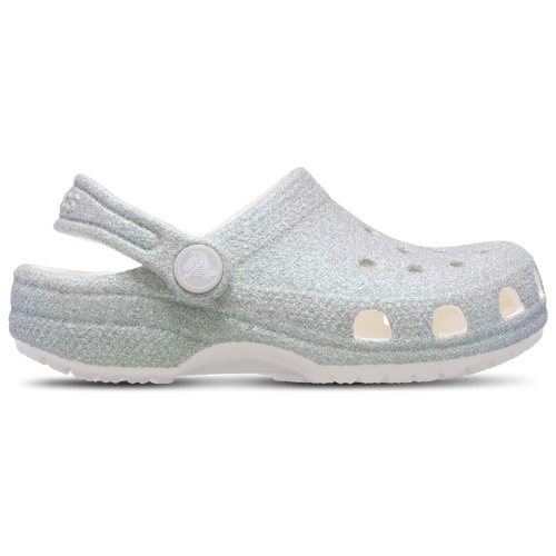 Детские клогги Crocs Classic с иридисцентными блестками и надежной подошвой Crocs