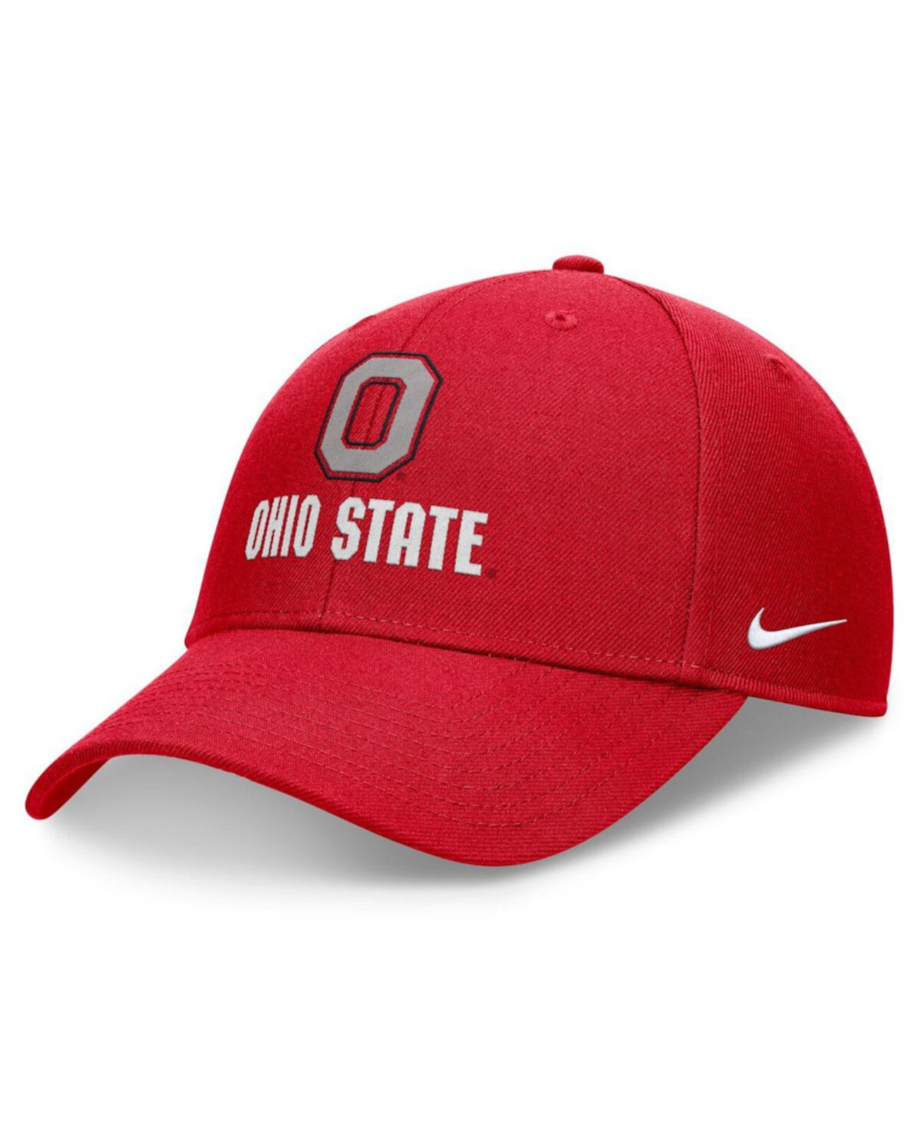 Мужская регулируемая вышитая шапка цвета алой Ohio State Buckeyes Nike