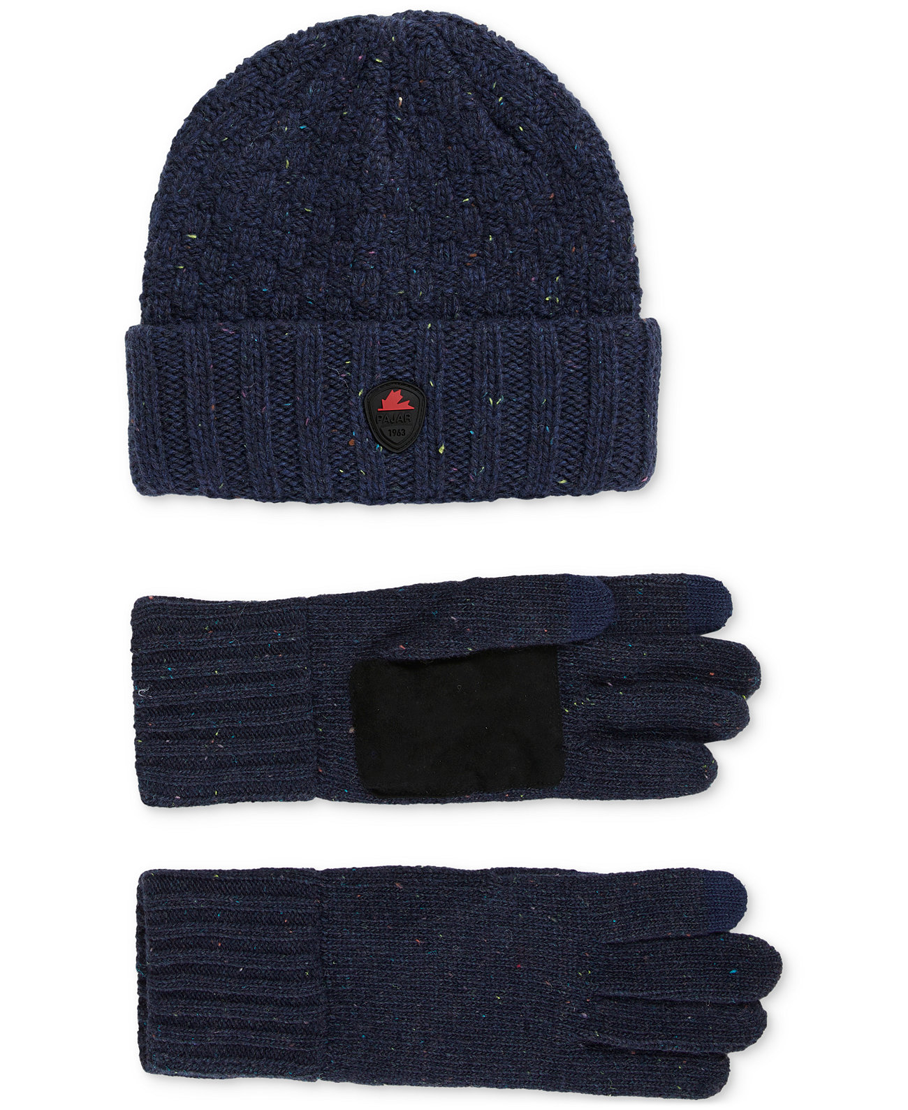 Men's 2-Pc. Set Dot Beanie Hat & Gloves Pajar