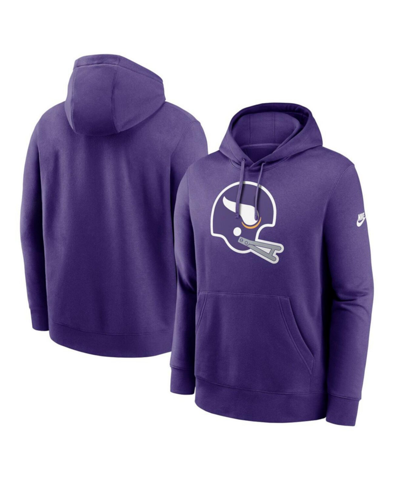 Men's Purple Minnesota Vikings Rewind Club Logo Pullover Hoodie Nike