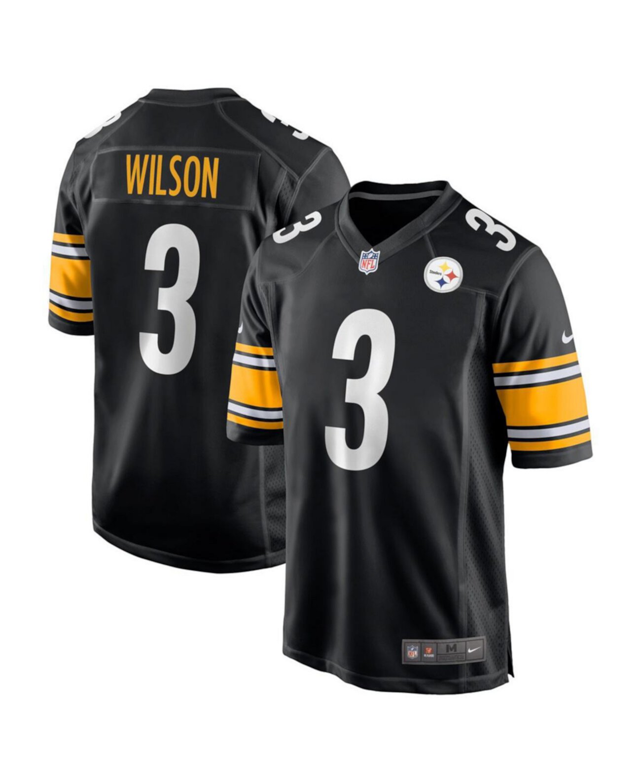 Men's Russell Wilson Black Pittsburgh Steelers Game Jersey Nike