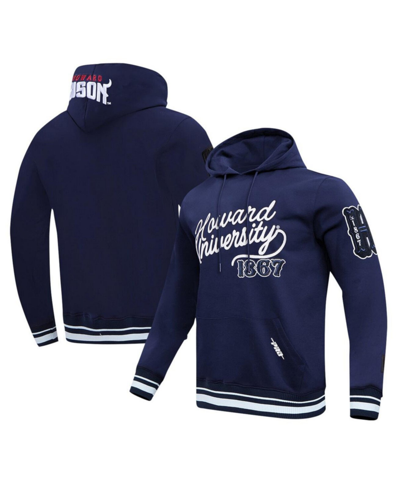 Мужское худи Howard Bison Vintage Varsity в синем цвете от Pro Standard Pro Standard