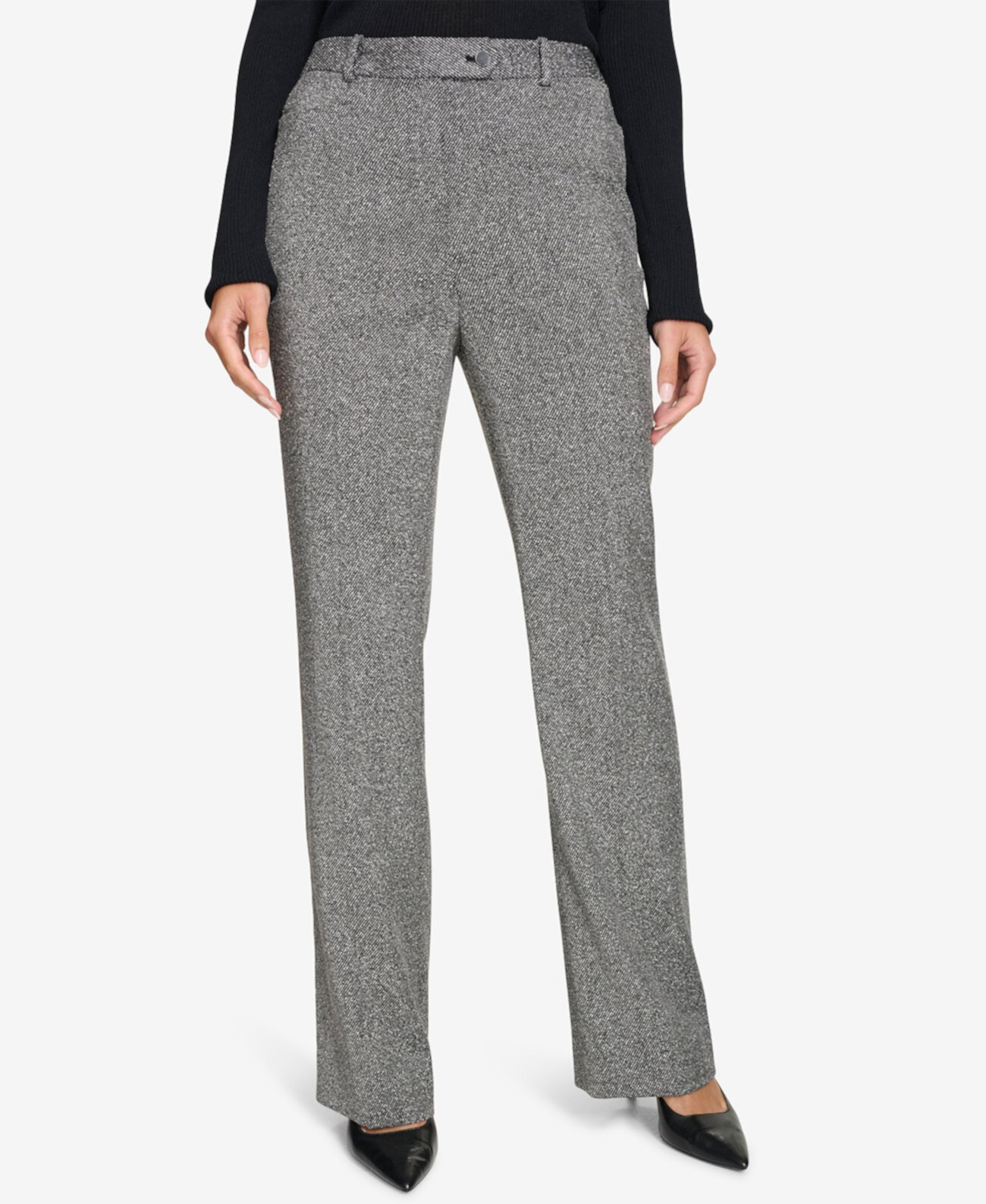 Women's Mid-Rise Wide-Leg Pants Calvin Klein