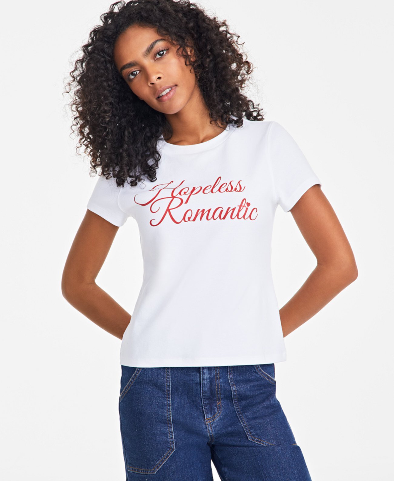 Women's Hopeless Romantic Graphic T-Shirt, Exclusively at Macy's On 34th