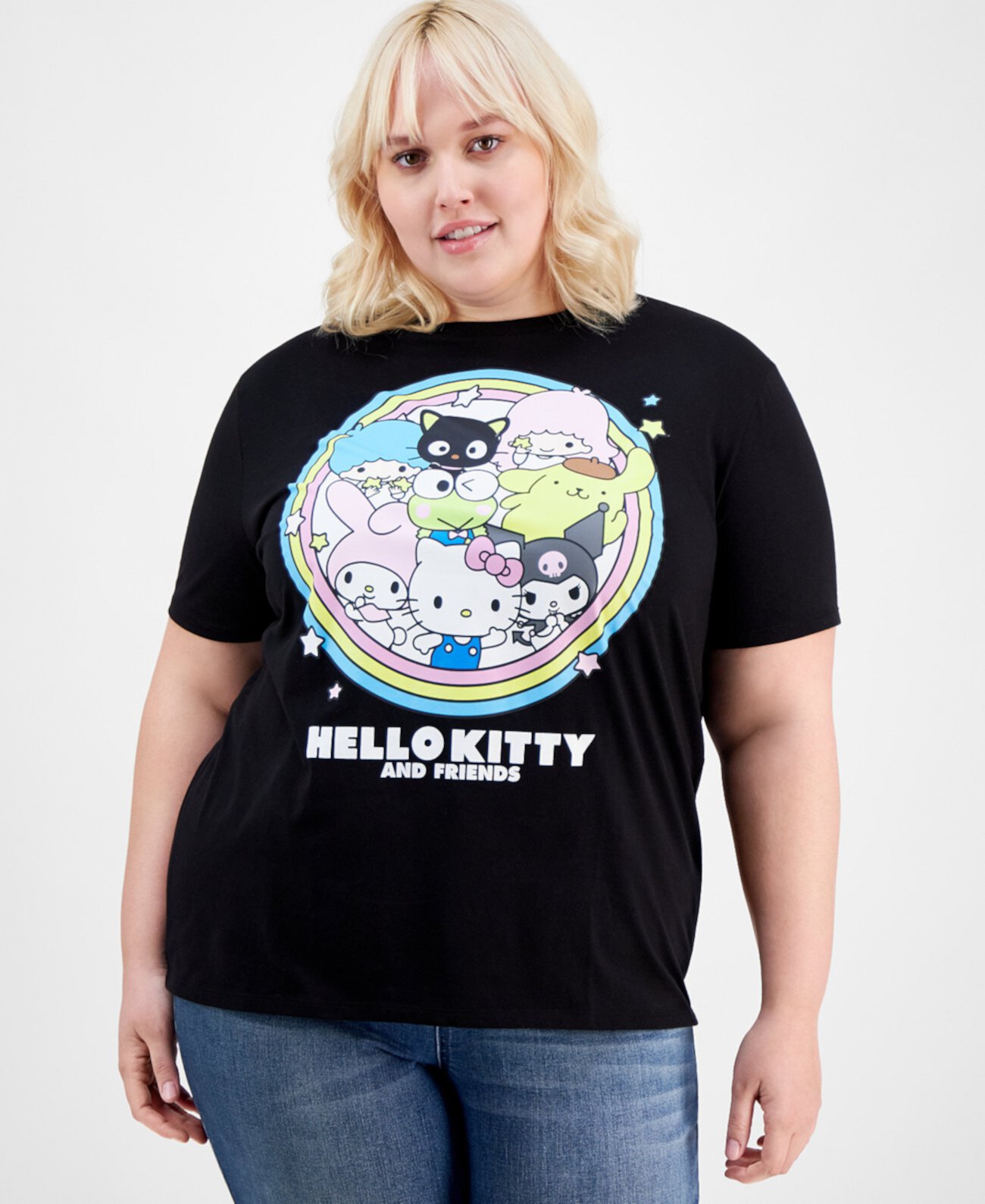 Женская Футболка Love Tribe Trendy Plus Size Hello Kitty Love Tribe