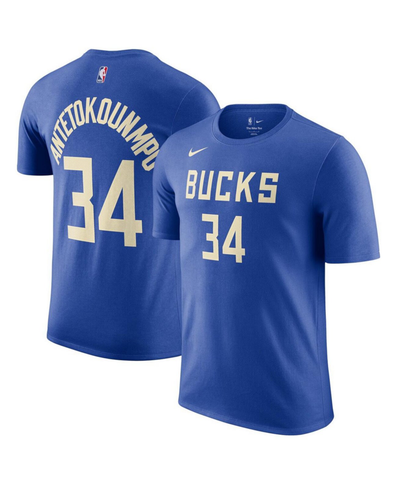 Men's Royal Giannis Antetokounmpo Milwaukee Bucks 2024/25 City Edition Name Number T-Shirt Nike