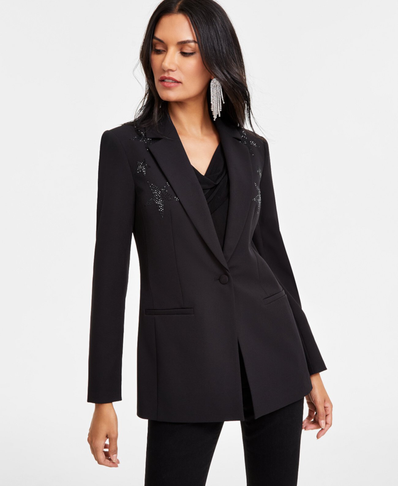 Women's Embellished-Star Blazer, Exclusively at Macy's I.N.C. International Concepts