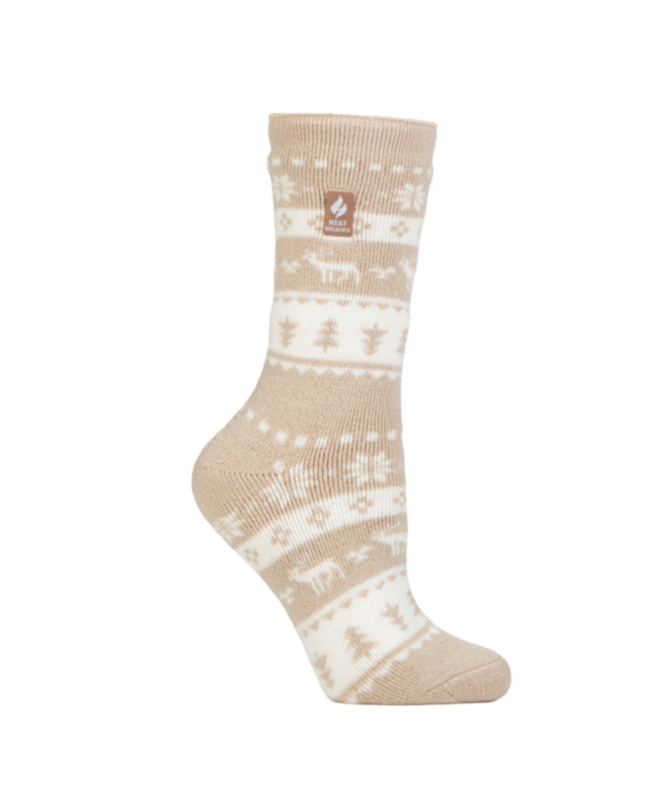 Lite Jade Holiday Outdoor Deer Crew Socks Heat Holders