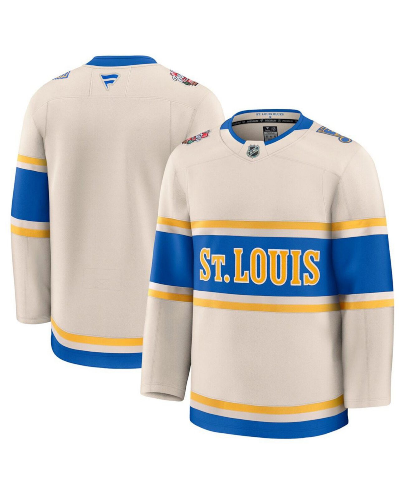 Men's Cream St. Louis Blues 2025 NHL Winter Classic Premium Jersey Fanatics