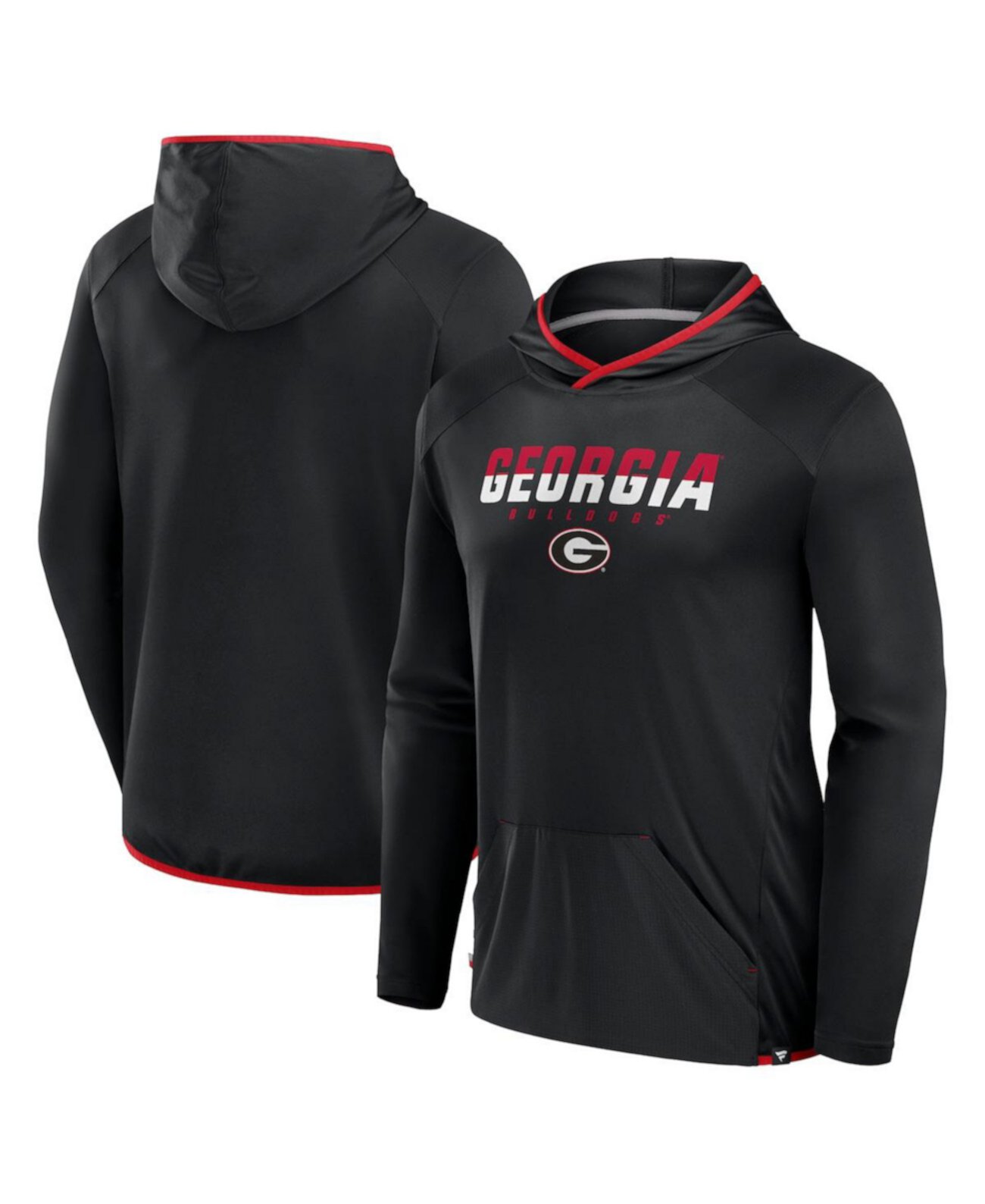 Men's Black/Red Georgia Bulldogs Transitional Hoodie T-Shirt Fanatics