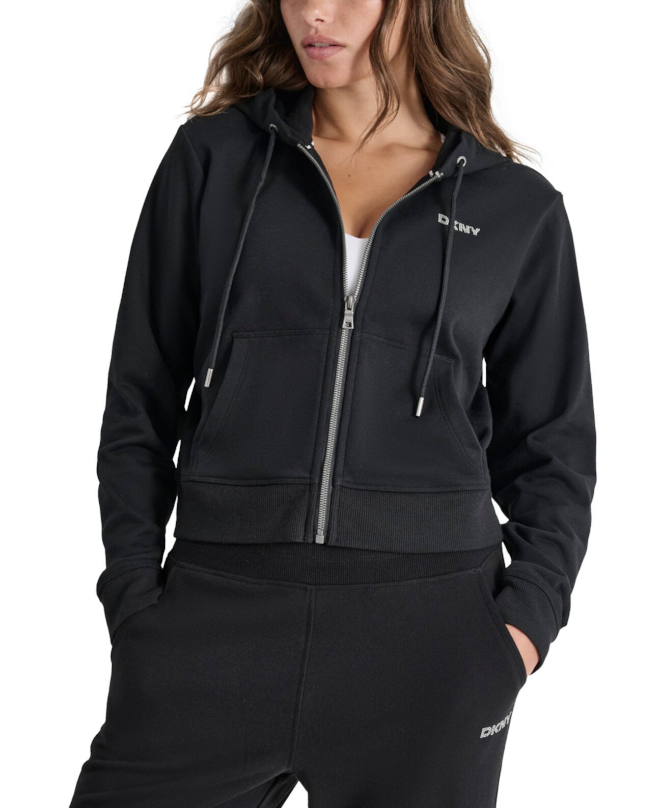 Women's Studded-Logo Hoodie DKNY