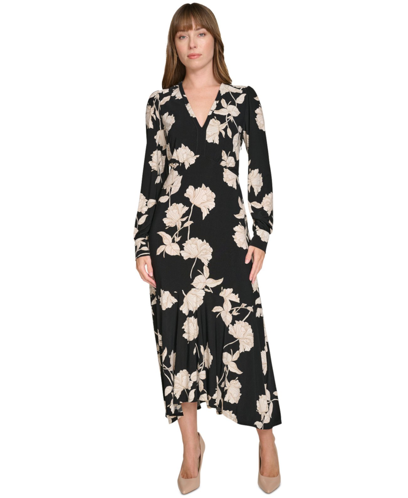 Women's Floral-Print Midi Dress Tommy Hilfiger